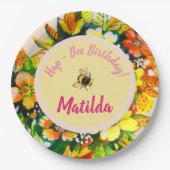 Hap - Biene zum Geburtstag Pappteller (Vorderseite)