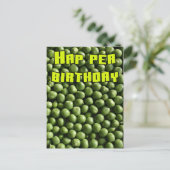 Hap Pea Birthday Postkarte (Stehend Vorderseite)