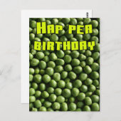 Hap Pea Birthday Postkarte (Vorne/Hinten)