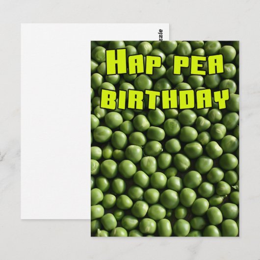 Hap Pea Birthday Postkarte (Vorne/Hinten)