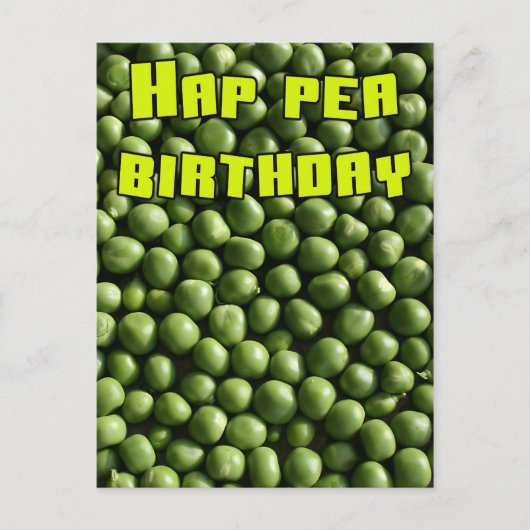 Hap Pea Birthday Postkarte (Vorderseite)