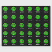 Hap-pea Funny Happy Pea Pun Dark BG Geschenkpapier (Flach)