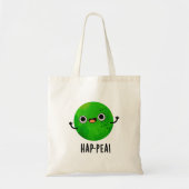 Hap-pea Funny Happy Pea Pun Tragetasche (Vorne)
