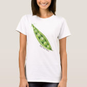 Hap-pea-ness Grüne Platterbsen in einem Pod T-Shirt (Vorderseite)