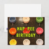 Hap Pee Birthday Postkarte (Vorne/Hinten)