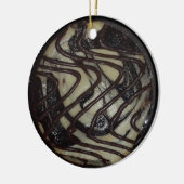 Hap-pie Weihnachten Funny Food Pun Keramik Ornament (Links)