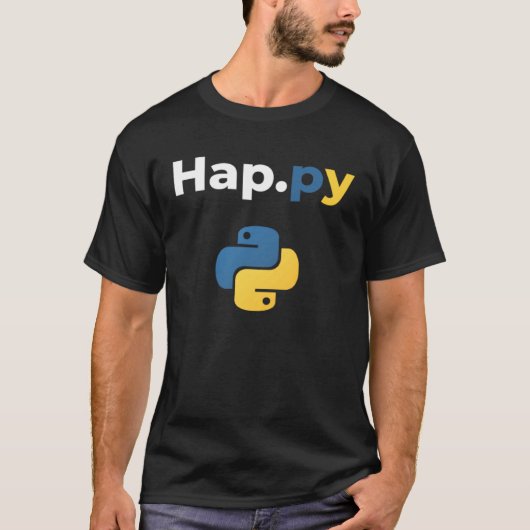 Hap py Python Developer T-Shirt (Vorderseite)