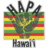 HAPA HAWAII Kānaka Maoli Flag TRIBAL SHAKA BG Aufkleber (Vorderseite)