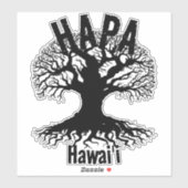HAPA HAWAII ROOTS Blk Aufkleber (Blatt)