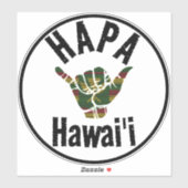HAPA HAWAII TRIBAL Kānaka Maoli SHAKA Aufkleber (Blatt)