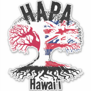HAPA JAPAN HAWAII ROOTS AUFKLEBER