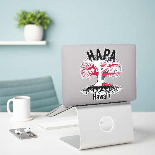 HAPA JAPAN HAWAII ROOTS AUFKLEBER (Laptop auf Schreibtisch)