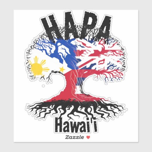 HAPA PHILIPPINES HAWAII ROOTS STICKER (Blatt)