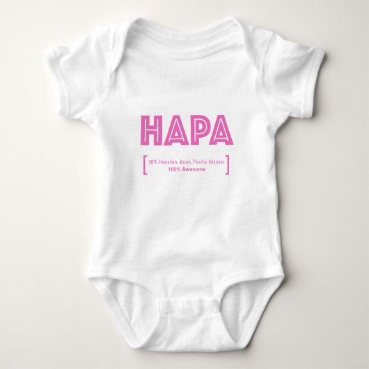 HAPA Pride Half Asiatisch-Pazifischer Islander Baby Strampler (Vorderseite)