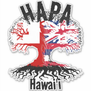 HAPA TONGA HAWAII ROOTS AUFKLEBER