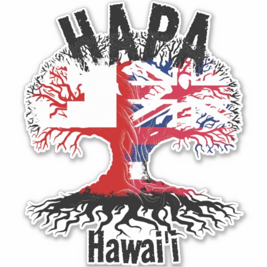 HAPA TONGA HAWAII ROOTS AUFKLEBER (Vorderseite)
