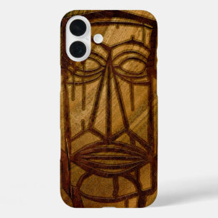 Hapalua Tiki Hawaiian Faux Koa Holz Case-Mate iPho iPhone 16 Plus Hülle