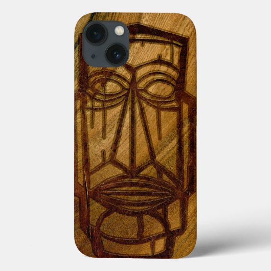 Hapalua Tiki Hawaiian Imitats Koa Wood Case-Mate iPhone Hülle (Rückseite)