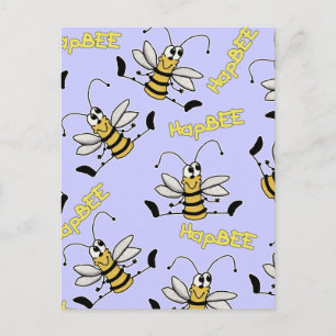 HapBEE Bee Collage Geburtstag Postkarte