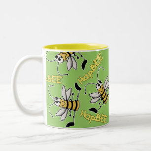 HapBEE Bee Collage Geburtstag Zweifarbige Tasse