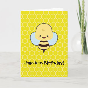 Hapbee Birthday - Biene Karte