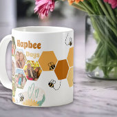 Hapbee Days 7 Foto Collage Bee and Honeycomb Kaffeetasse