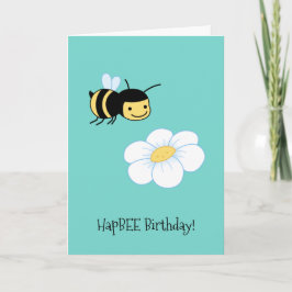 HapBEE (glücklich) Geburtstagsbiene-Blume Karte