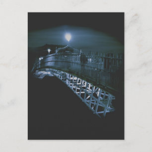 Hapenny bei Nacht II Postkarte