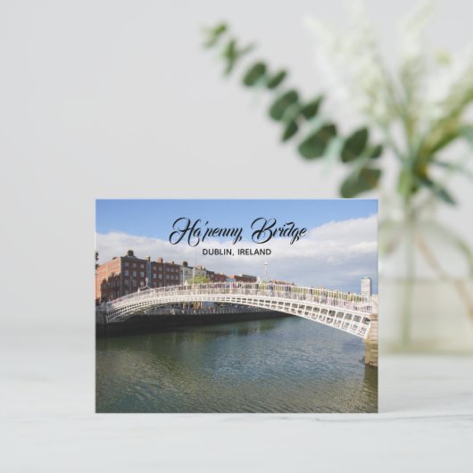 Ha'penny Bridge Dublin Ireland Postcard Postkarte (Stehend Vorderseite)