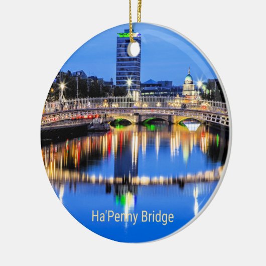 Ha'Penny Bridge, Dublin, Irland Keramik Ornament (Links)