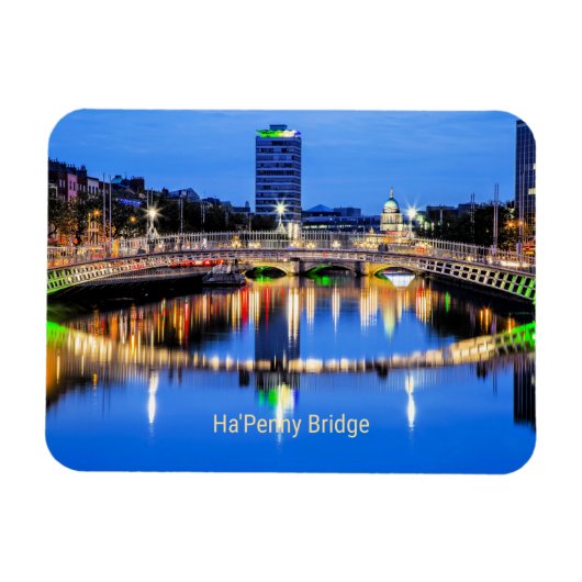 Ha'Penny Bridge, Dublin, Irland Magnet (Horizontal)
