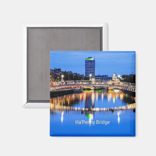 Ha'Penny Bridge, Dublin, Irland Magnet (Vorderseite/Rückseite)