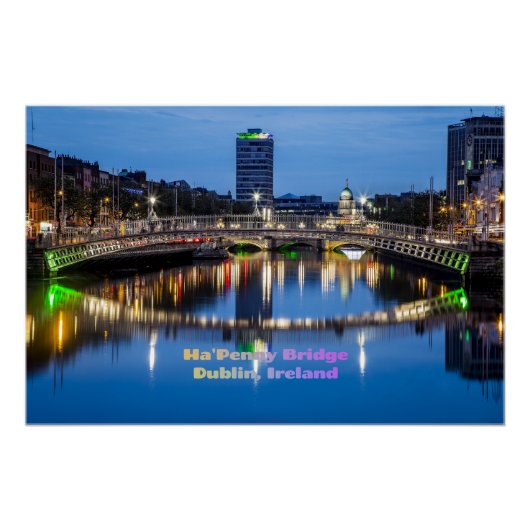 Ha'Penny Bridge, Dublin, Irland Poster (Vorderseite)
