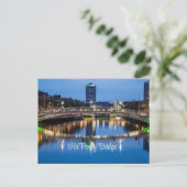 Ha'Penny Bridge, Dublin, Irland Postkarte (Stehend Vorderseite)