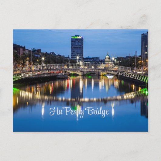 Ha'Penny Bridge, Dublin, Irland Postkarte (Vorderseite)
