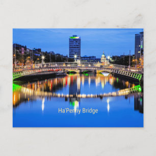 Ha'Penny Bridge, Dublin, Irland Postkarte