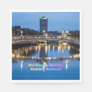 Ha'Penny Bridge, Dublin, Irland Serviette