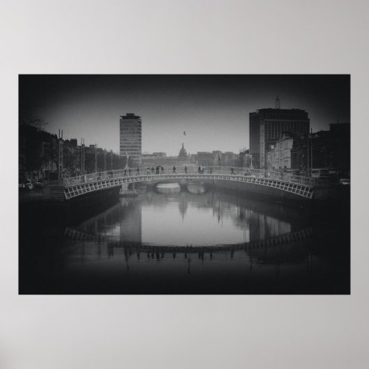 Ha'penny Bridge, Dublin - Leinwand Poster (Vorne)
