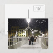 Ha'penny Bridge Dublin Postkarte (Vorne/Hinten)