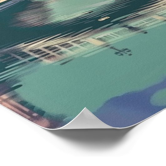 Ha'penny Bridge Dublin Vintag Poster (Ecke)