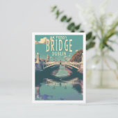 Ha'penny Bridge Dublin Vintag Postkarte (Stehend Vorderseite)