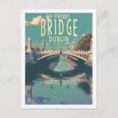 Ha'penny Bridge Dublin Vintag Postkarte (Vorderseite)