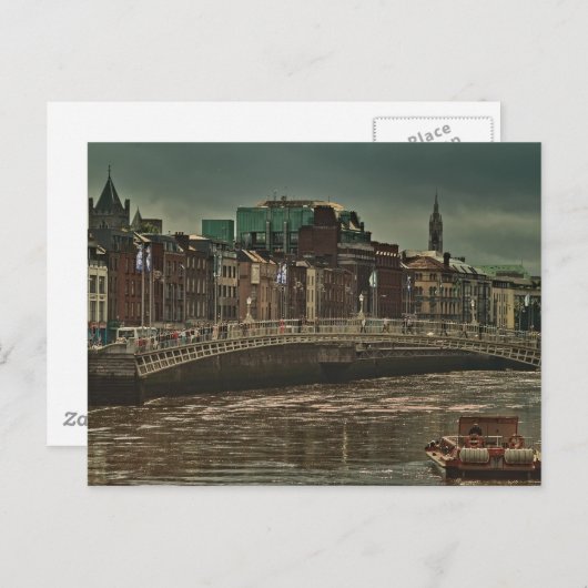Ha'penny Bridge Postkarte (Vorne/Hinten)