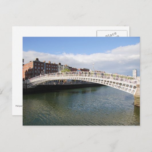 Ha'penny Bridge Postkarte (Vorne/Hinten)