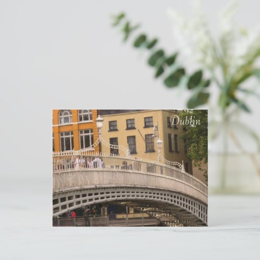 Ha'penny Bridge Postkarte (Stehend Vorderseite)