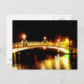 Ha'Penny Bridge Postkarte (Vorne/Hinten)