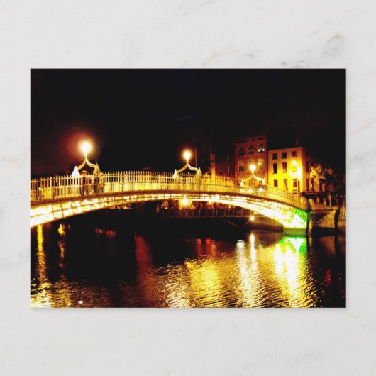 Ha'Penny Bridge Postkarte (Vorderseite)