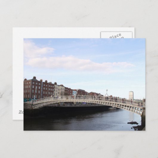 ha'penny bridge postkarte (Vorne/Hinten)