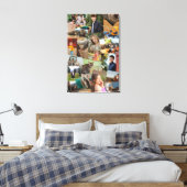 Haphazarden überschneidende Fotos Collage Template Leinwanddruck (Insitu (Schlafzimmer))