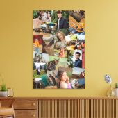 Haphazarden überschneidende Fotos Collage Template Leinwanddruck (Insitu (Wohnzimmer))